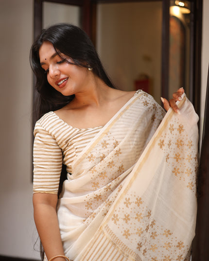 Padma-Handcrafted Chanderi Silk Saree