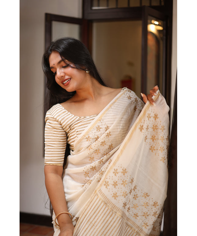 Padma-Handcrafted Chanderi Silk Saree