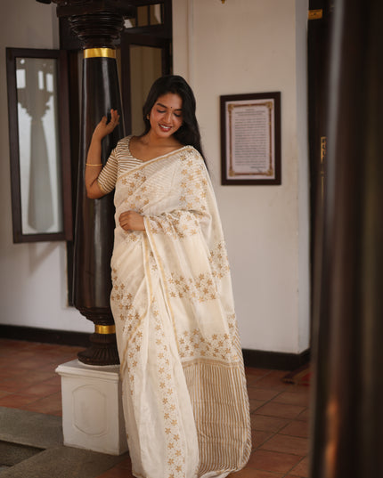 Padma-Handcrafted Chanderi Silk Saree