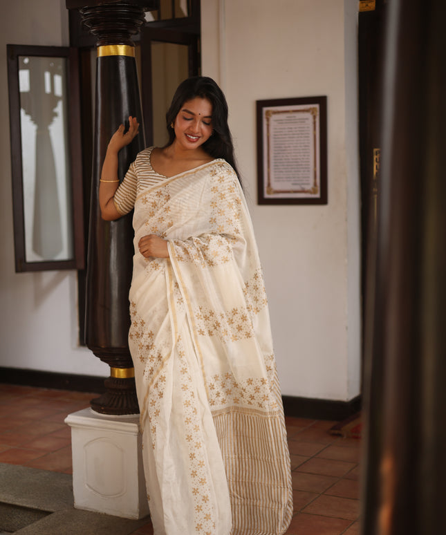 Padma-Handcrafted Chanderi Silk Saree