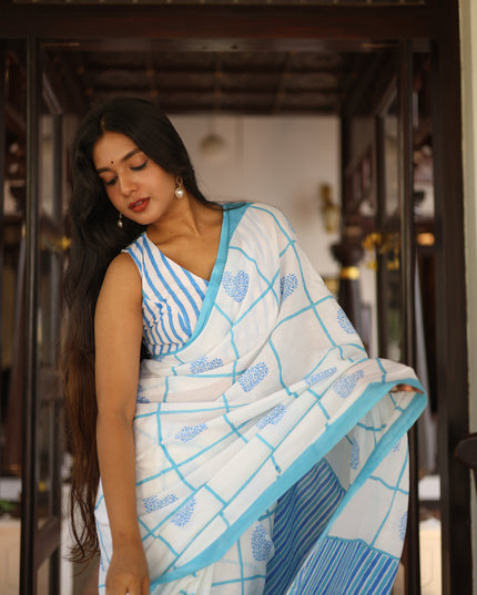 Daarling- Handcrafted Mul Cotton Saree