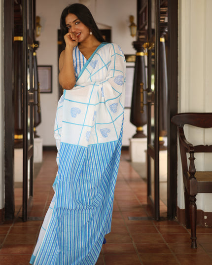 Daarling- Handcrafted Mul Cotton Saree