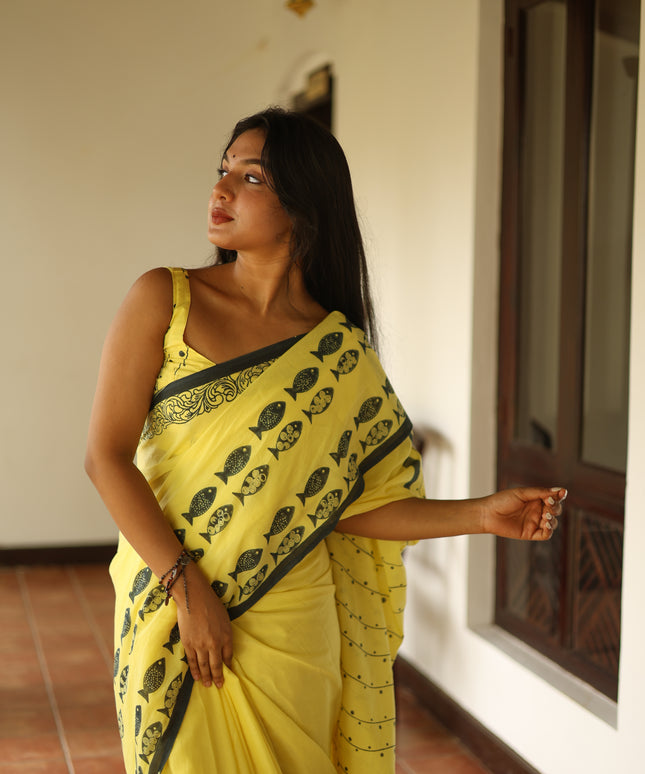 Sagarika- Handcrafted Mul Cotton Saree