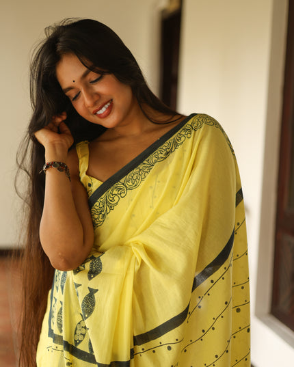 Sagarika- Handcrafted Mul Cotton Saree