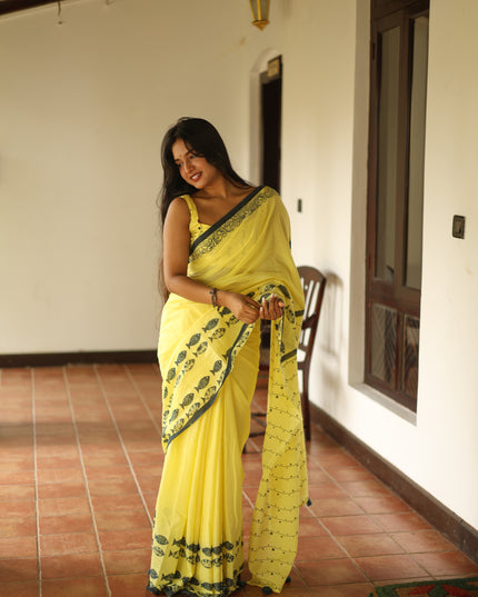 Sagarika- Handcrafted Mul Cotton Saree