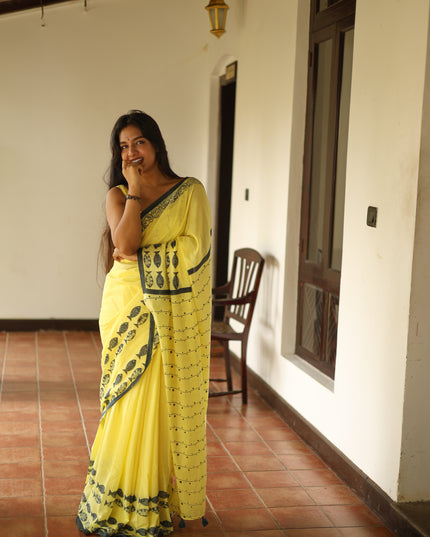 Sagarika- Handcrafted Mul Cotton Saree
