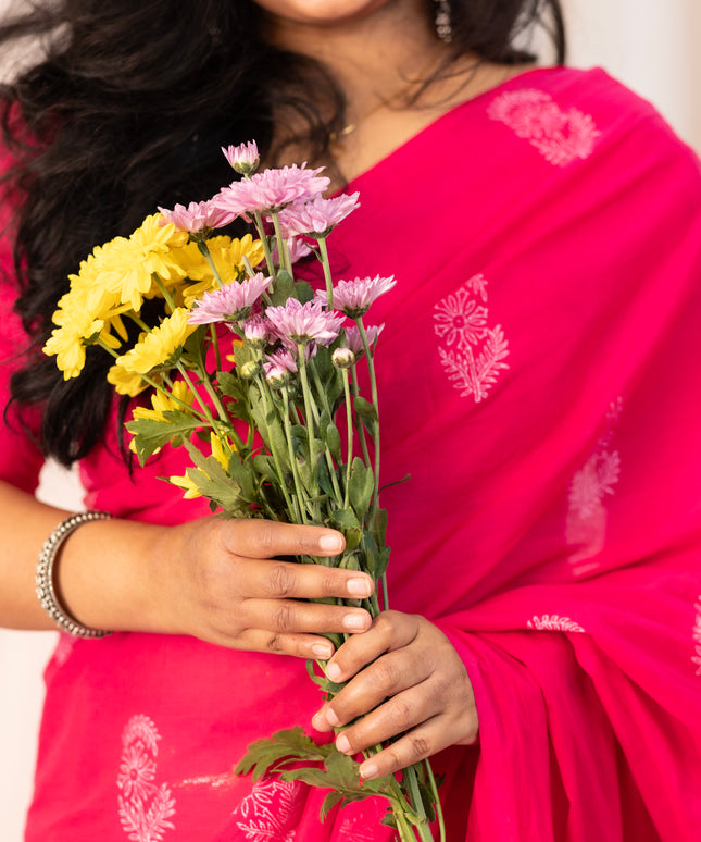 Gulnaaz - Handcrafted Mul Cotton Saree